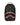 Sprayground Super Hot Fire Sharks In Paris Backpack, black tonal checkerboard backpack with flame print and sketched shark mouth, front view