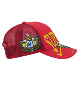 Supreme Big Crest Mesh 6-Panel Hat Red