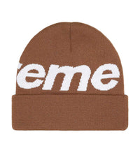 Supreme Big Logo Beanie Brown