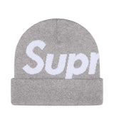 Supreme Big Logo Beanie Grey