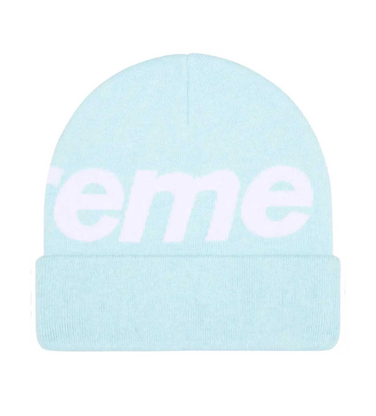 Supreme Big Logo Beanie Light Blue – Restock AR