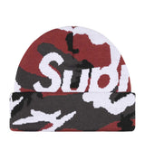 Supreme Big Logo Beanie Red Camo