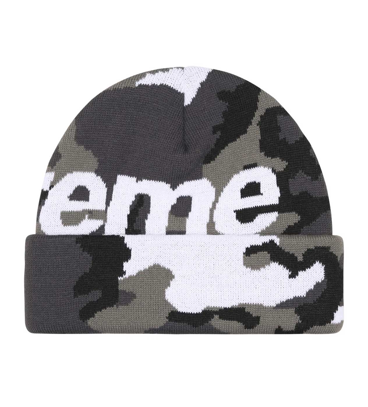 Supreme Big Logo Beanie Snow Camo