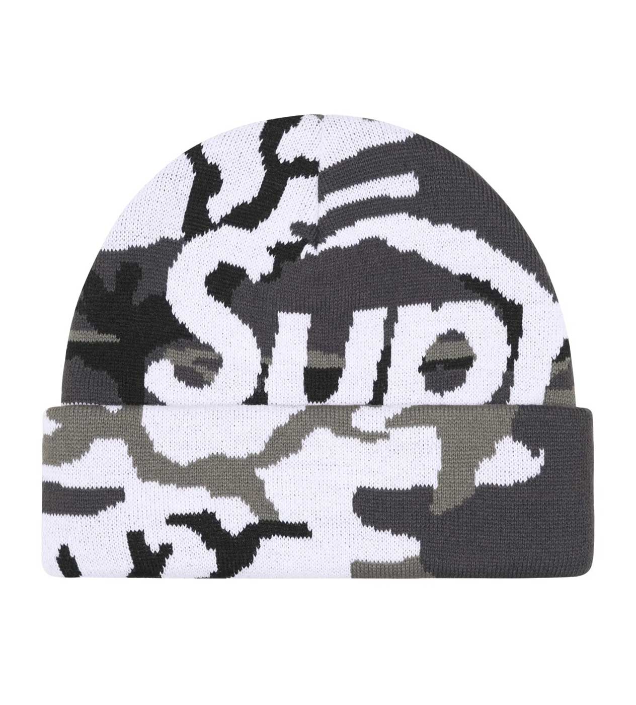 Supreme Big Logo Beanie Snow Camo