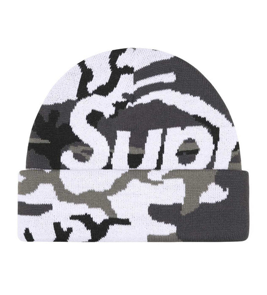 Supreme-Big-Logo-Beanie-Snow-