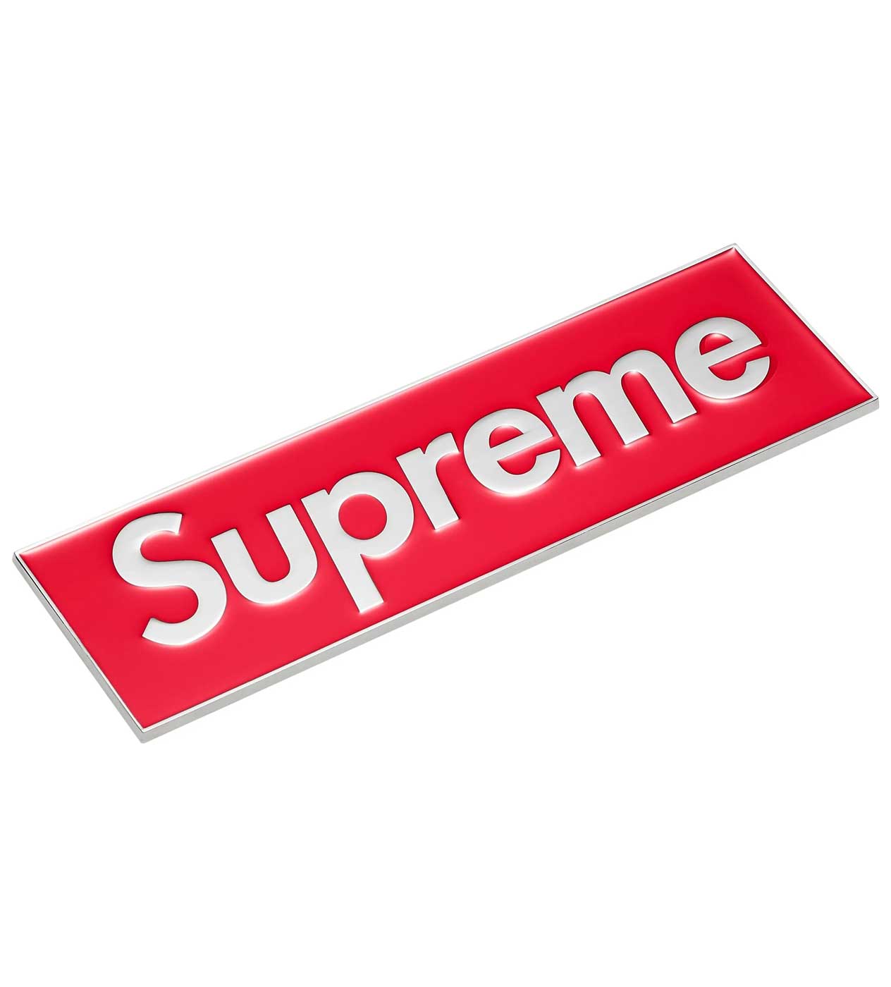 Supreme Box Logo Car Emblem Red