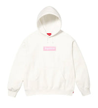 Supreme Box Logo Hooded Sweatshirt White/Pink