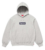 Supreme Box Logo Hoodie Heather Grey/Navy