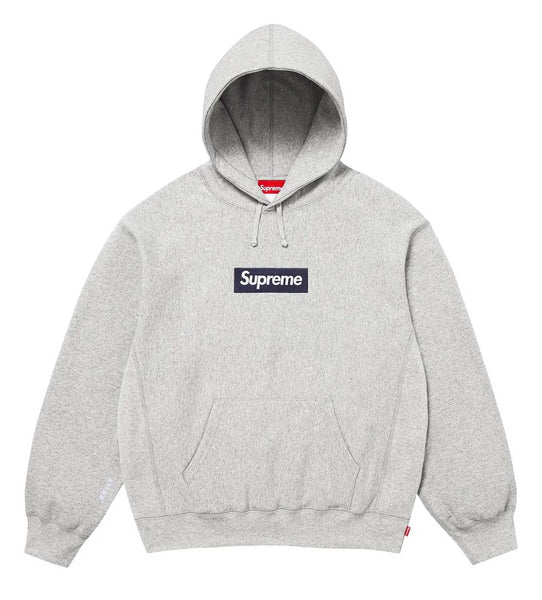 Supreme Box Logo Hoodie Heather Grey/Navy – Restock AR