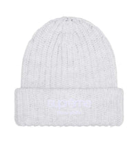 Supreme Chunky Rib Classic Logo Beanie Ash Grey