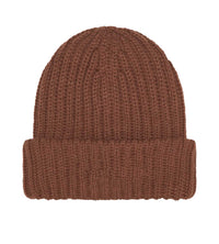 Supreme Chunky Rib Classic Logo Beanie Brown
