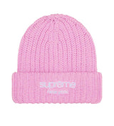 Supreme Chunky Rib Classic Logo Beanie Pink