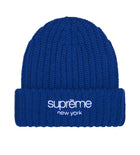 Supreme Chunky Rib Classic Logo Beanie Royal Blue