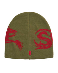 Supreme Dragon Beanie Olive Green