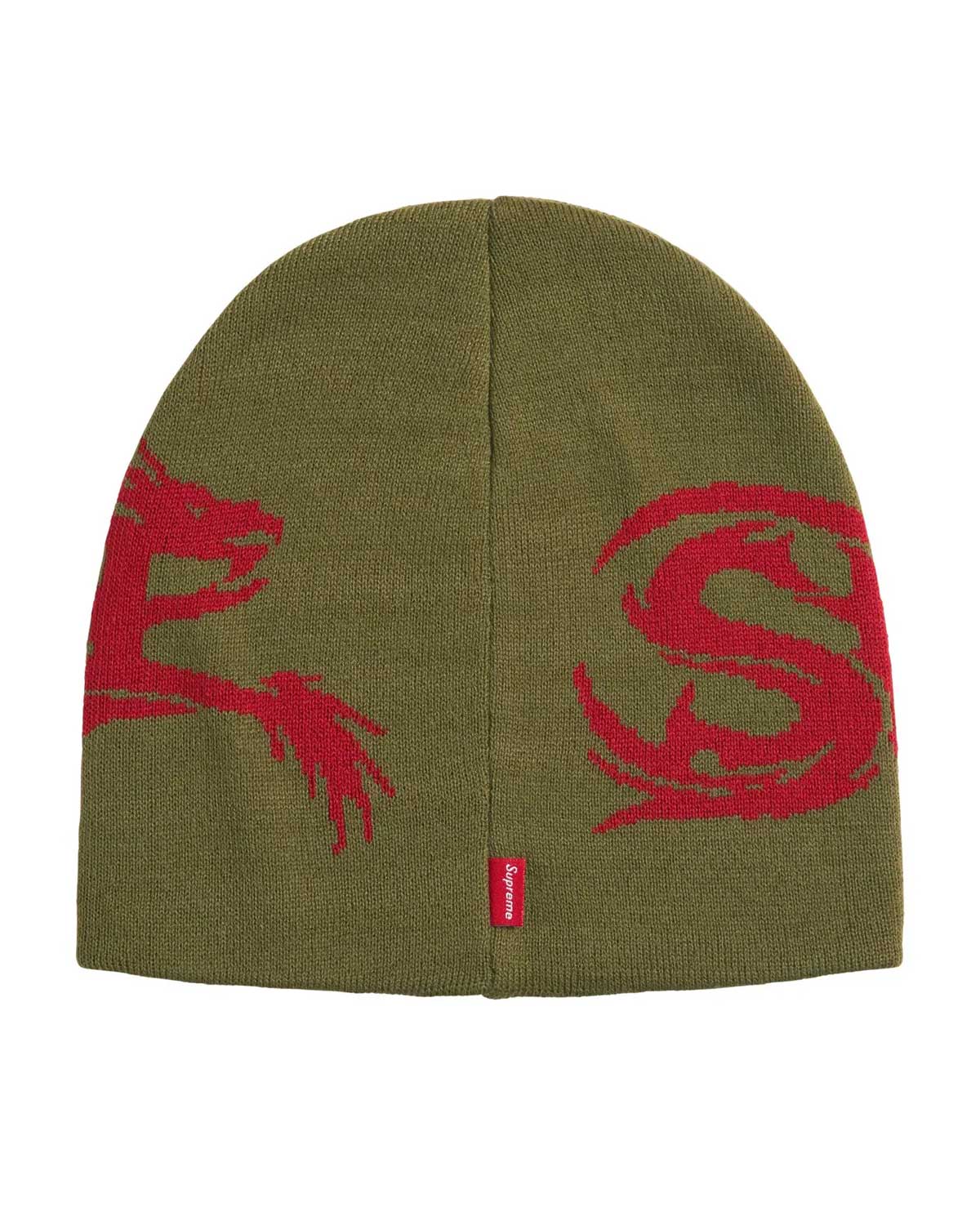Supreme Dragon Beanie Olive Green