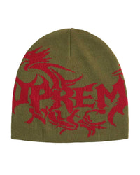 Supreme Dragon Beanie Olive Green