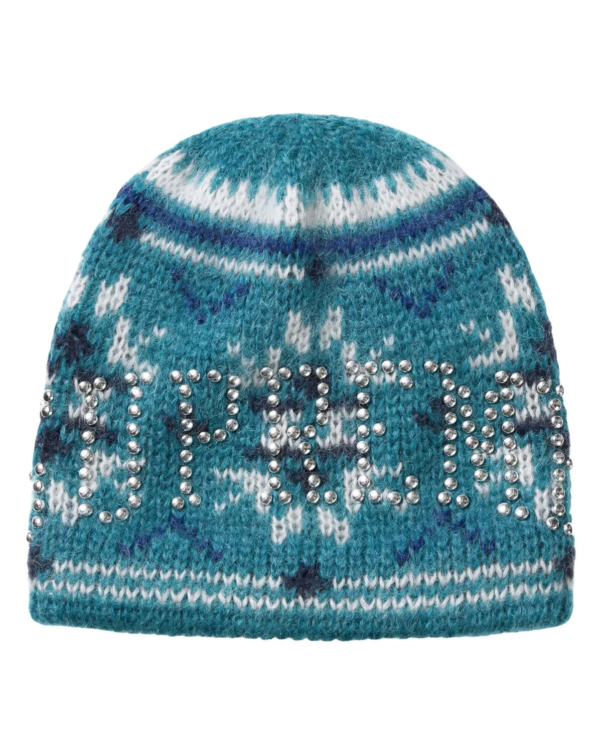Supreme Far Aisle Studded Beanie Slate Blue