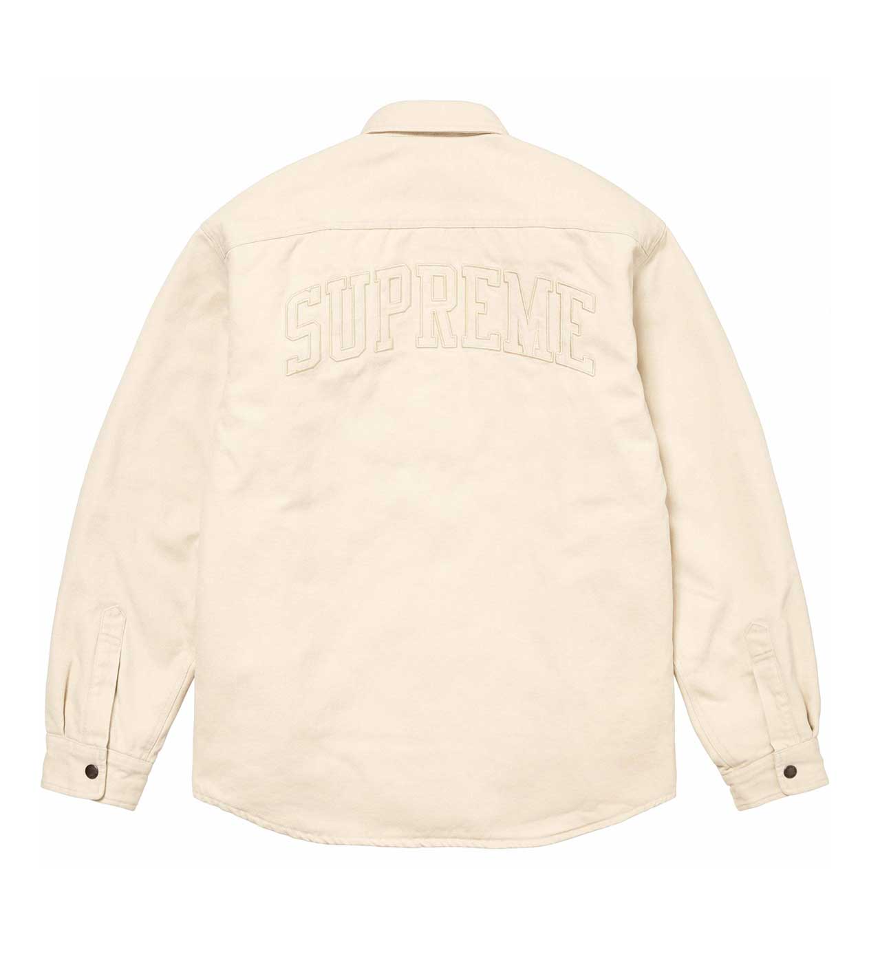 Supreme Faux Shearling Lined Work Shirt Natural – Restock AR
