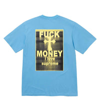 Supreme Fuck Money Tee Bright Blue front view