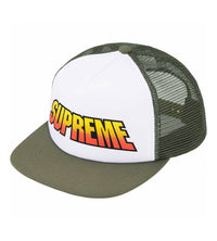 Supreme Gradient Mesh Back 5-Panel Olive front view