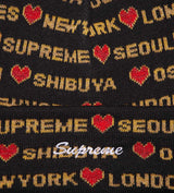 Supreme Hearts Beanie Black