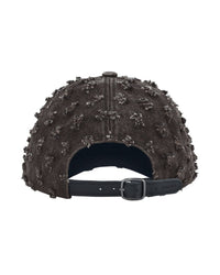 Supreme Hole Punch Rhinestone Denim 6 Panel Hat Black