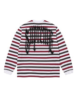 Supreme Intarsia L/S Tee Striped White/Red