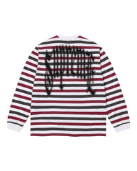 Supreme Intarsia L/S Tee Striped White/Red