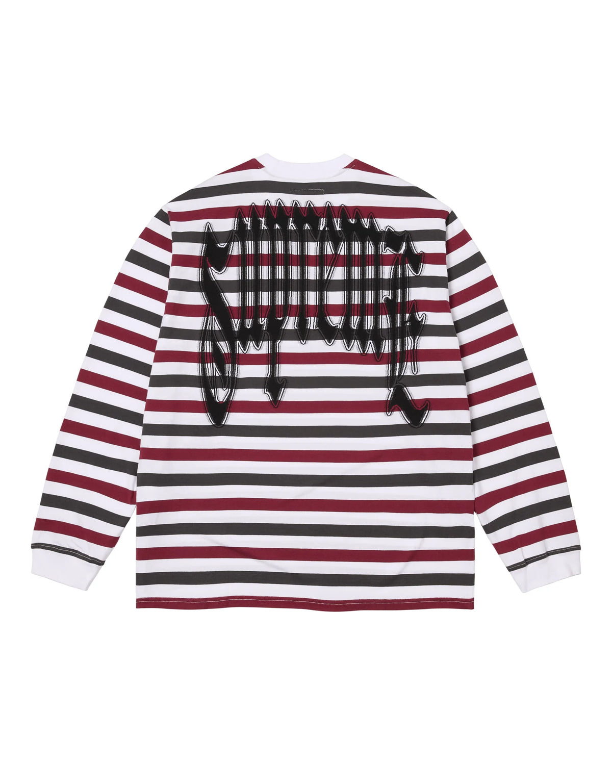 Supreme Intarsia L/S Tee Striped White/Red