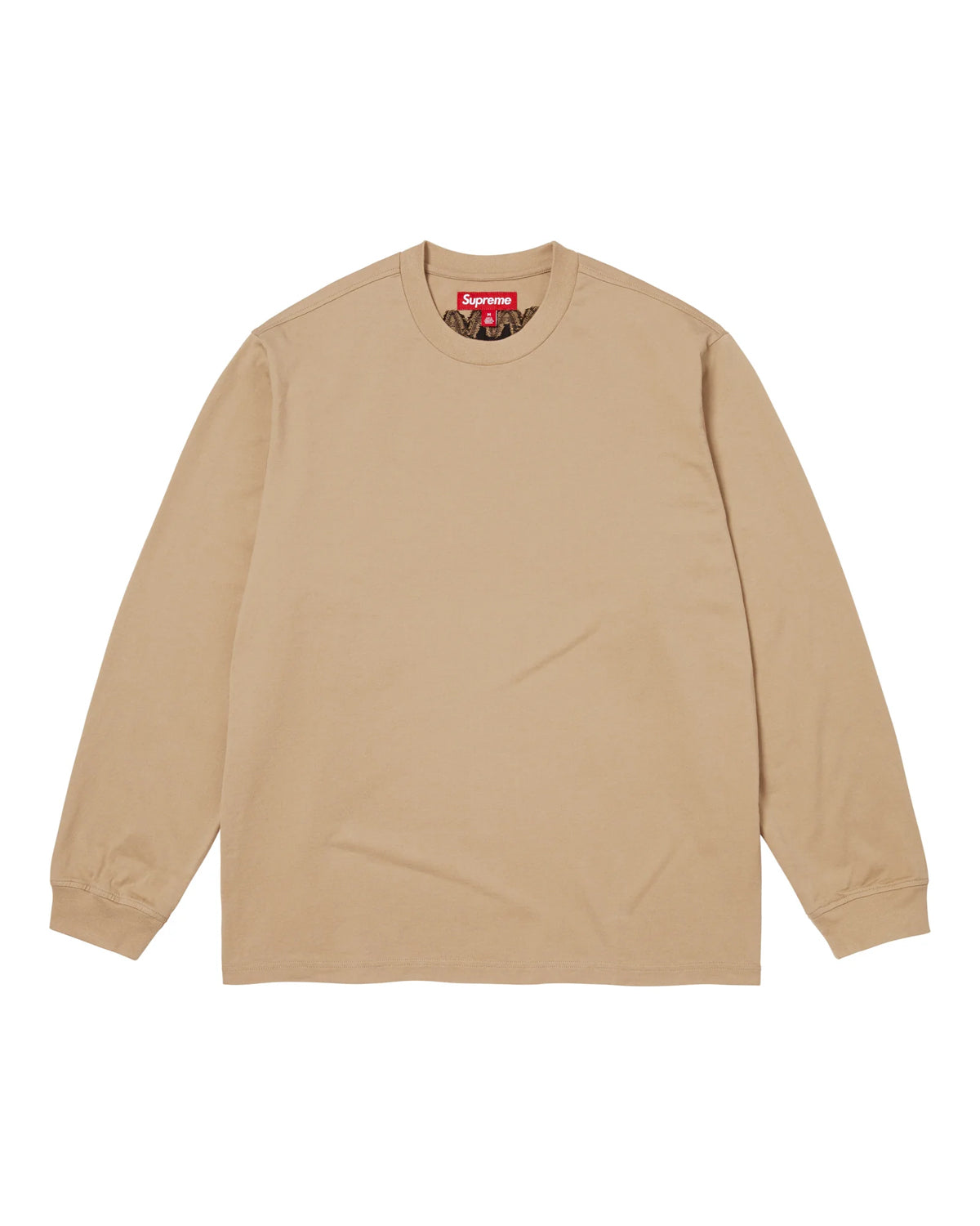 Supreme Intarsia L/S Tee Tan