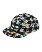 Supreme Metallic Boucle Camp Cap Black