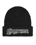 Supreme Metallic Stripe Beanie Black
