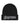 Supreme Metallic Stripe Beanie black, black rib-knit beanie with a metallic silver Old English Supreme logo, front view
