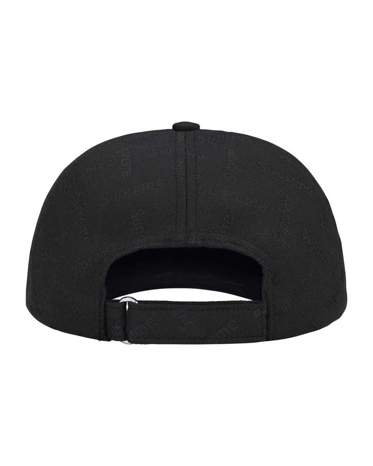 Supreme Monogram Jacquard 6 Panel Hat Black