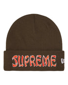 Supreme New Era Action Beanie Brown