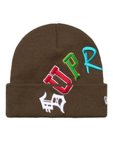 Supreme New Era Arc Beanie Brown
