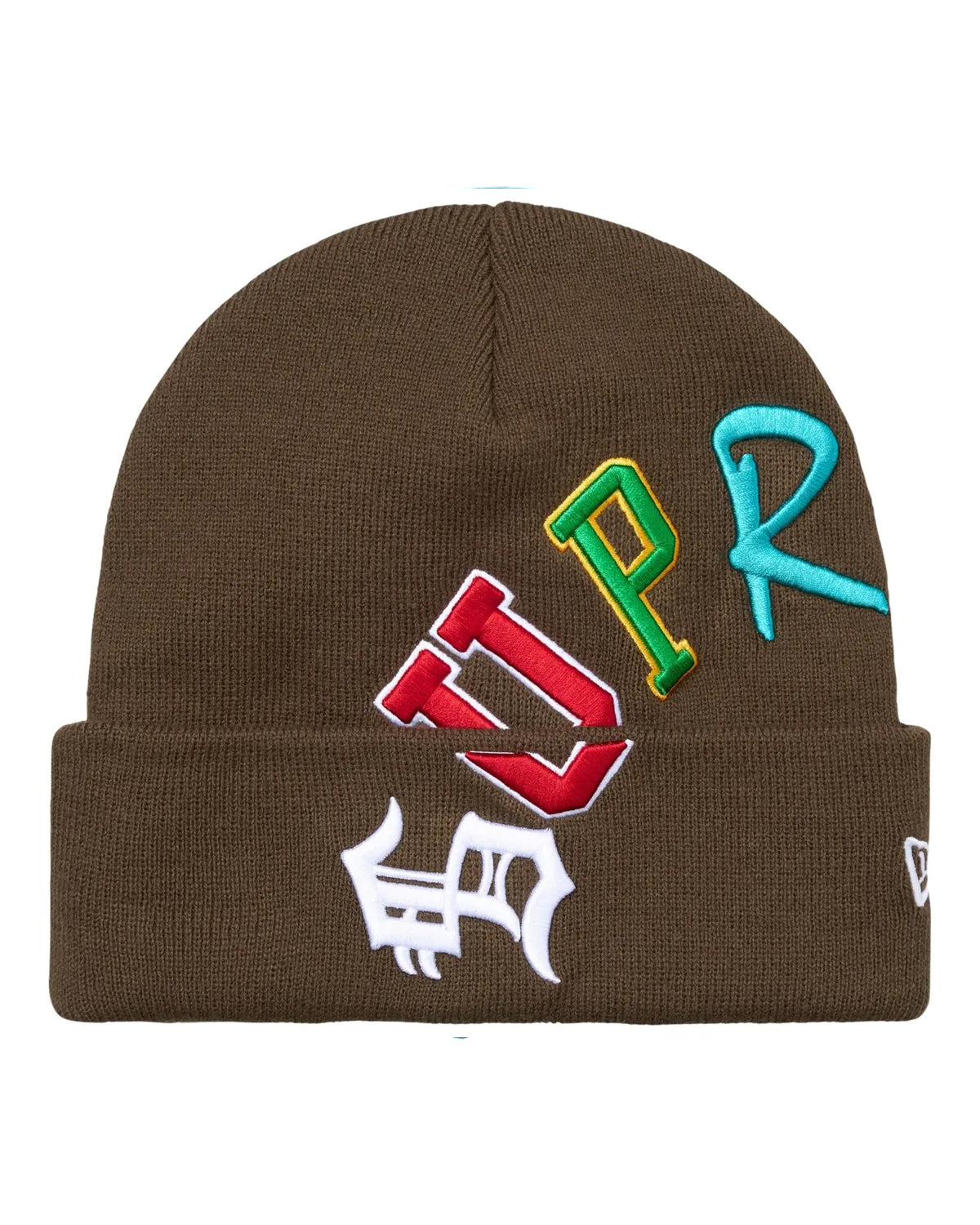 Supreme New Era Arc Beanie Brown