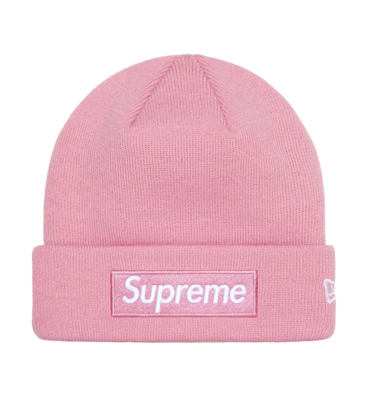 Supreme New Era Box Logo Beanie Dusty Pink