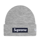Supreme New Era Box Logo Beanie Grey/Navy