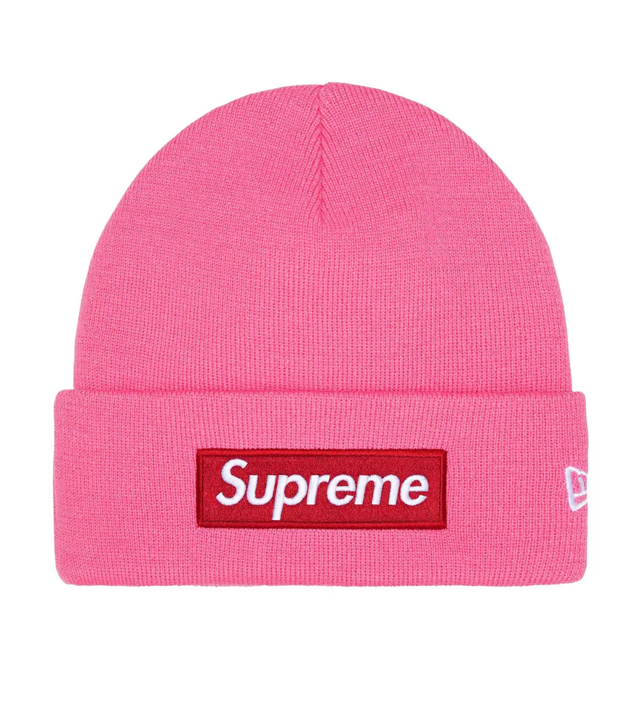 Supreme New Era Box Logo Beanie Magenta