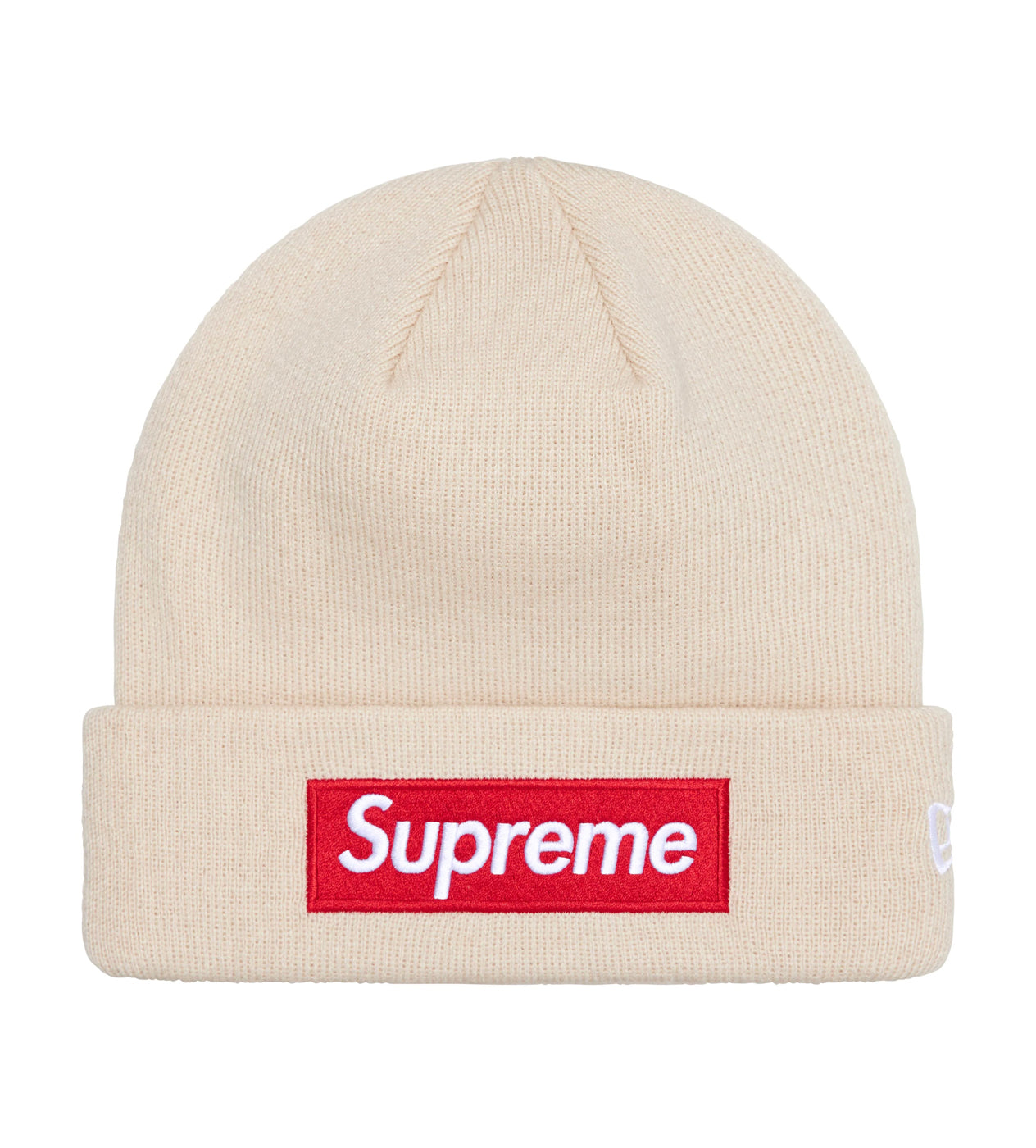 Supreme New Era Box Logo Beanie Stone