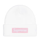 Supreme New Era Box Logo Beanie White/Pink