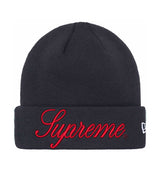 Supreme New Era Script Beanie Navy