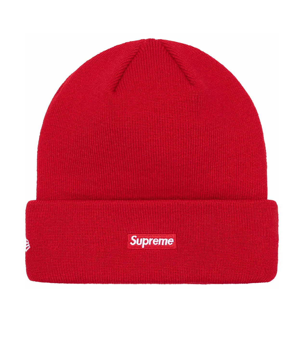 Supreme New Era Script Beanie Red