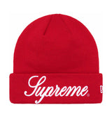 Supreme New Era Script Beanie Red