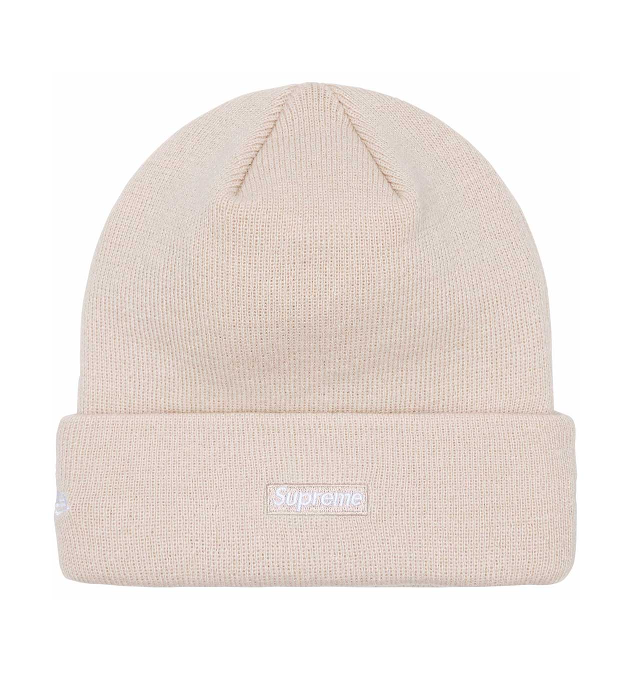 Supreme New Era Script Beanie Stone