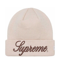 Supreme New Era Script Beanie Stone