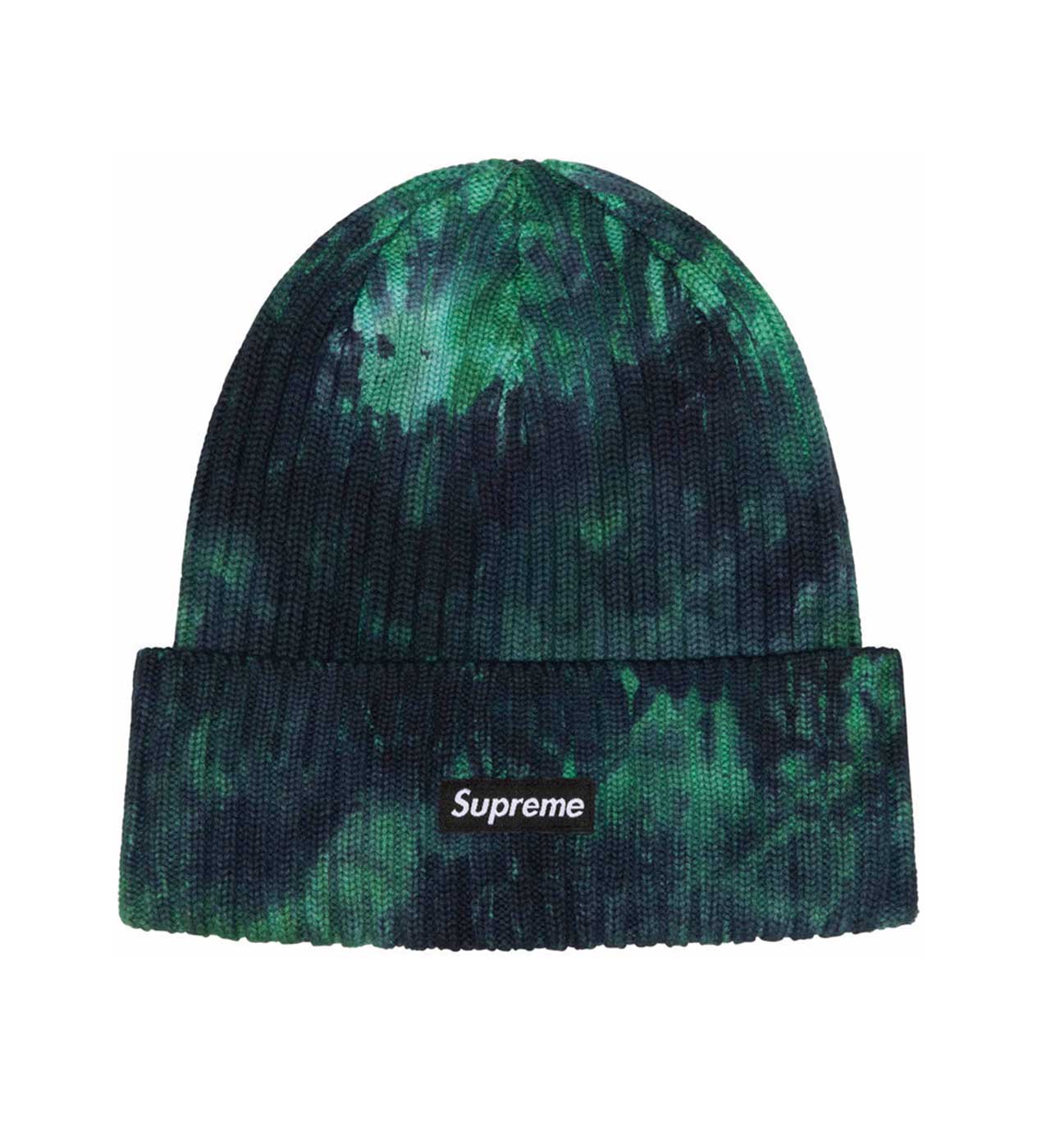 発送は追跡付きでいたしますSupreme Overdyed Beanie Splatter Green