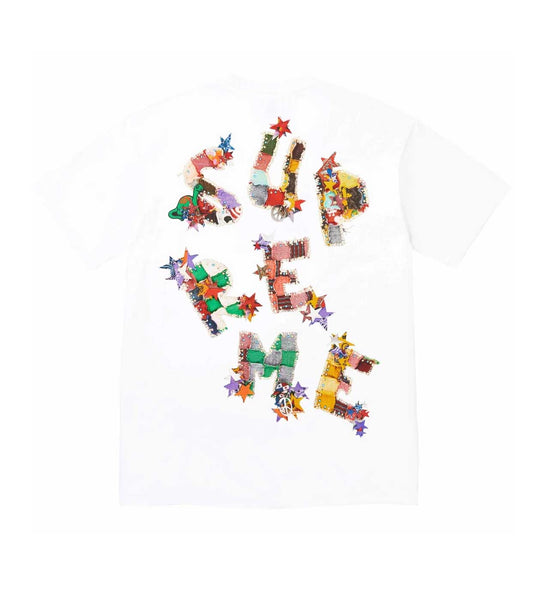 Supreme Patchwork Tee White – Restock AR