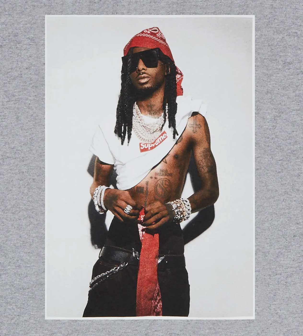 Supreme Playboi Carti Photo Tee Grey